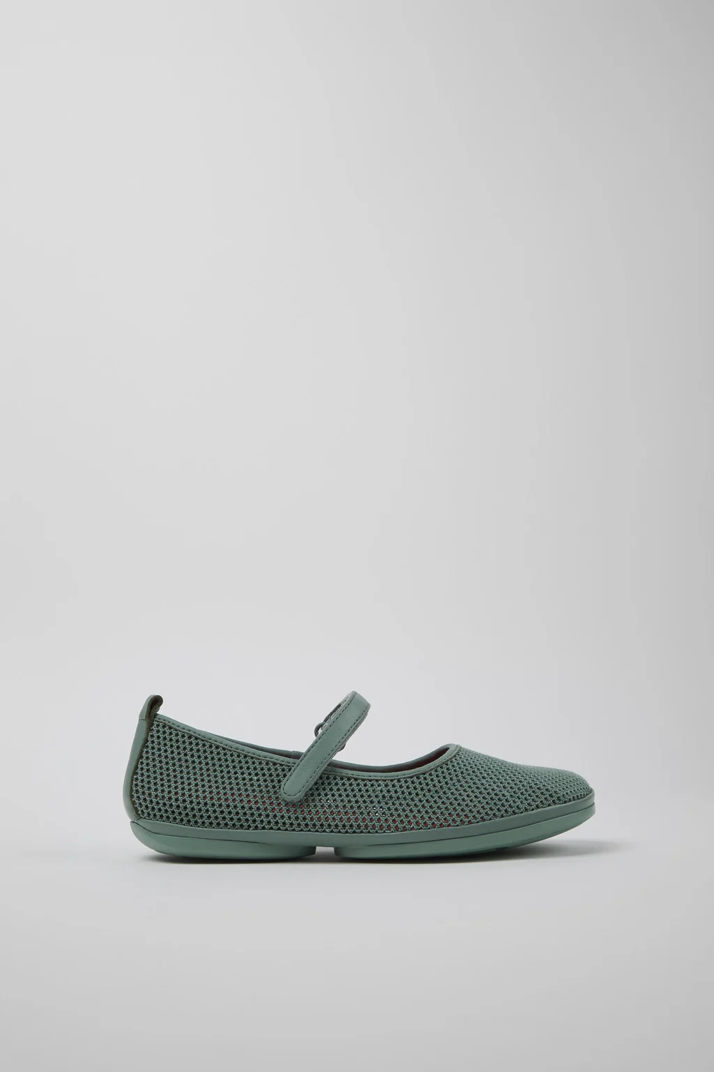 Green TENCEL® Lyocell and Leather Moccasins for Women. - 1