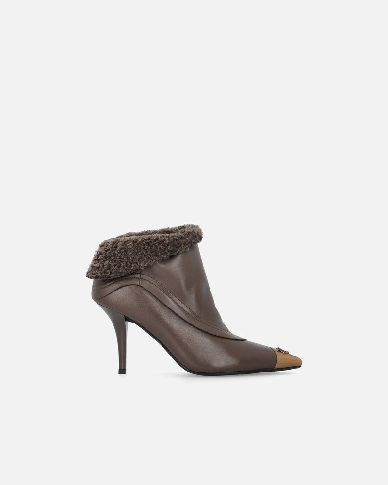 BOOTIES WITH FAUX FUR AND METAL TOE 1