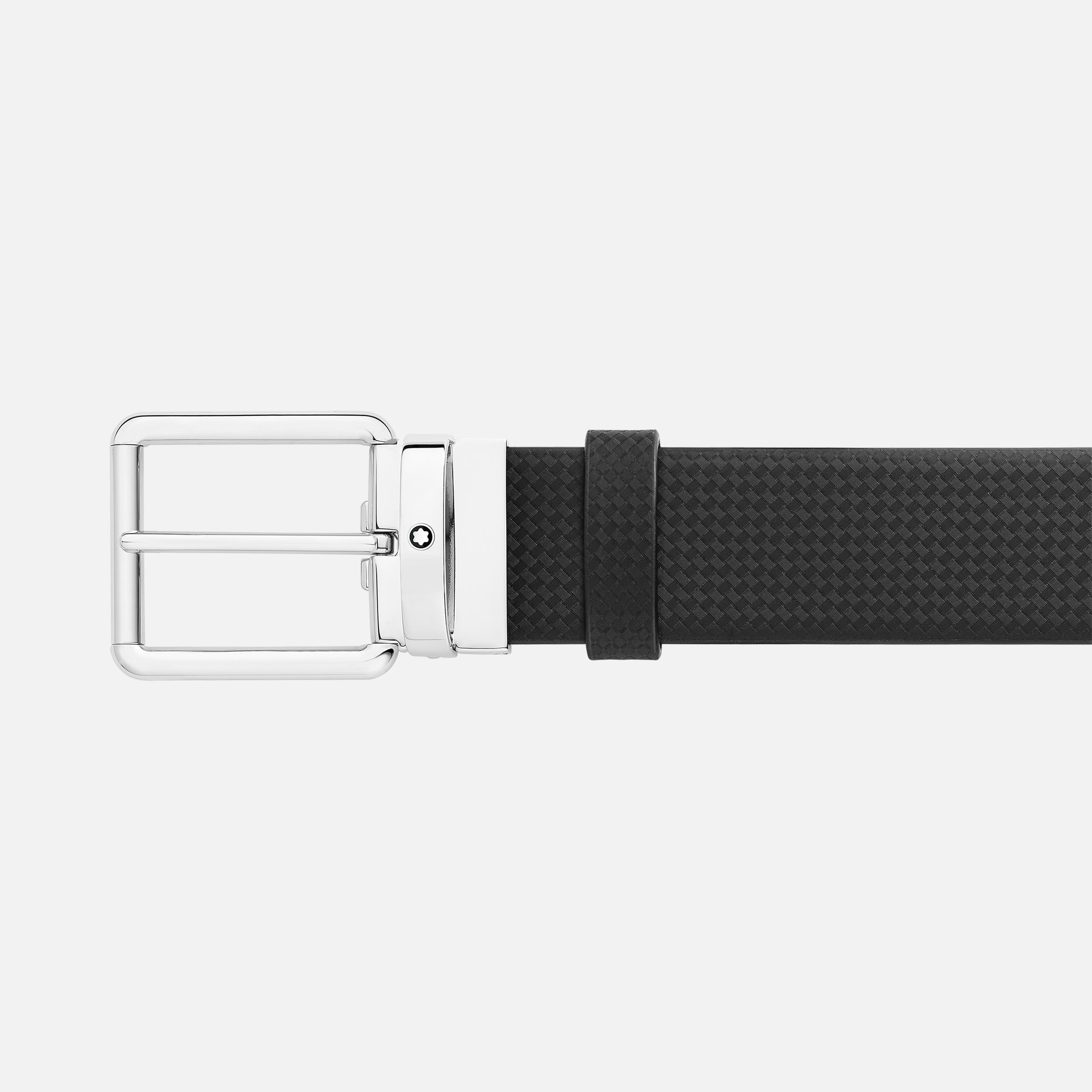 Black/grey 35 mm reversible leather belt - 2