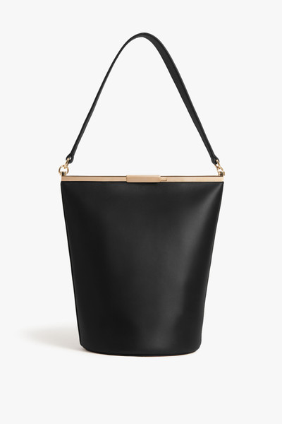 Victoria Beckham Frame Bucket Bag In Black Leather outlook