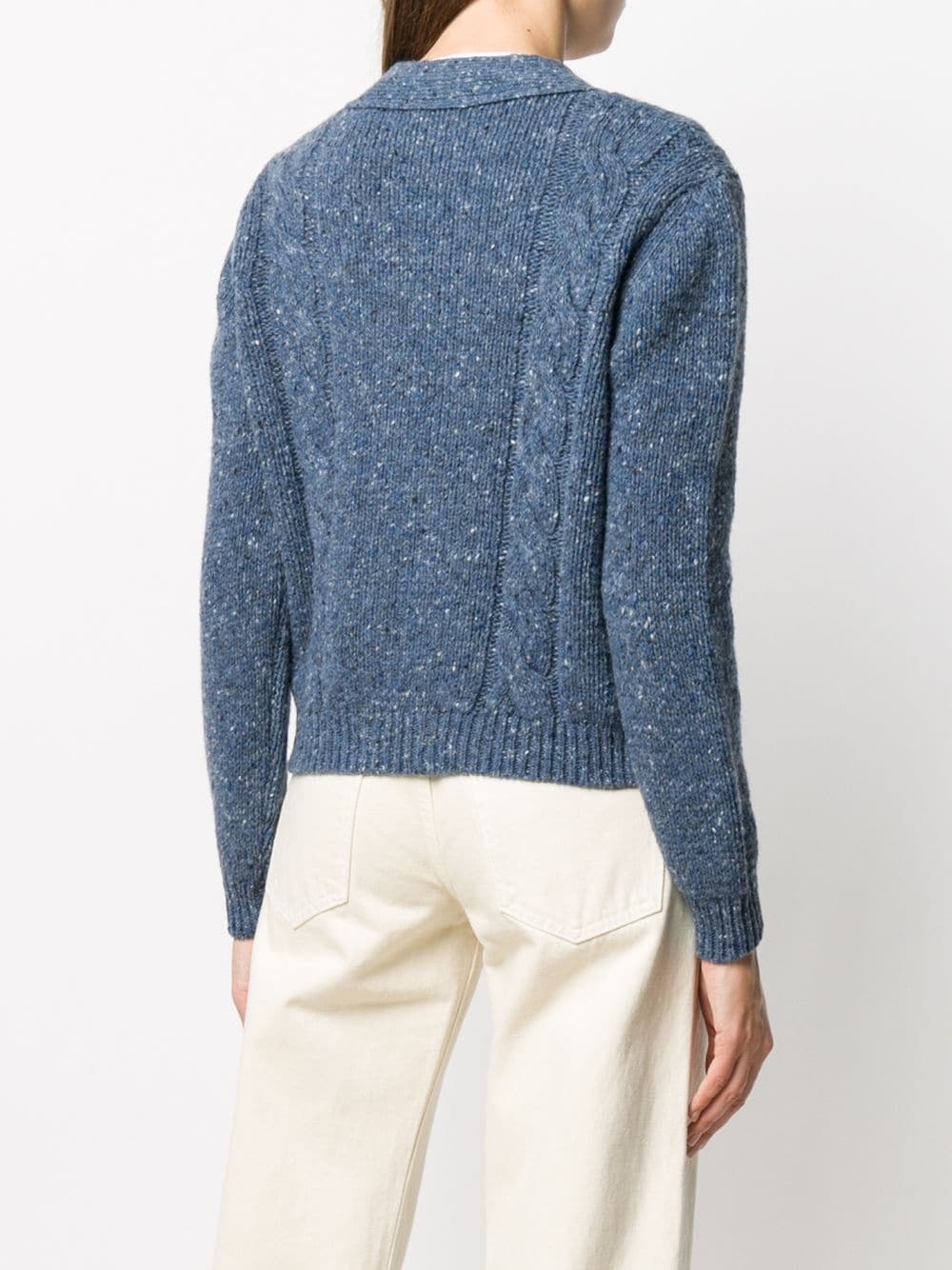 cable knit wool jumper - 4