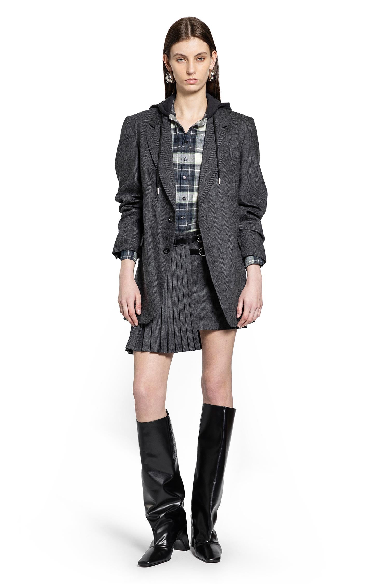 Pleated Uniform Mini Skirt - 5