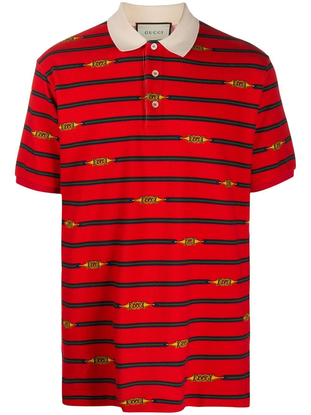 Horsebit striped polo shirt - 1