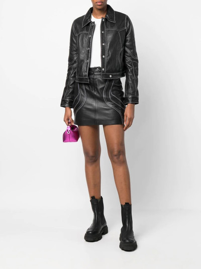 Each x Other button-up leather jacket outlook