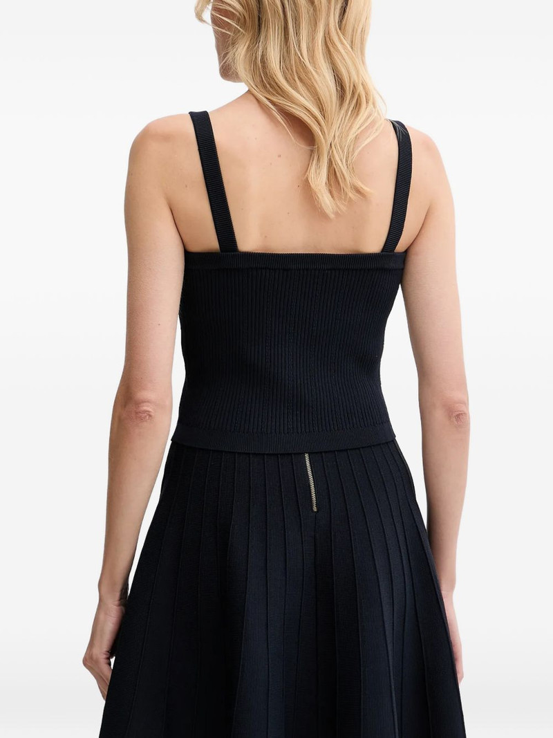 Emmie ribbed-knit button top 3