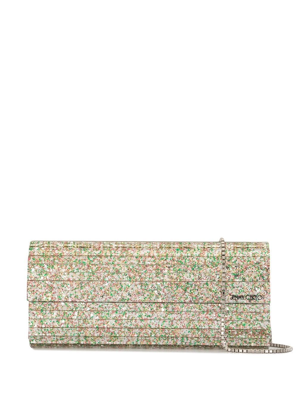 Sweetie glitter-embellished clutch bag - 1