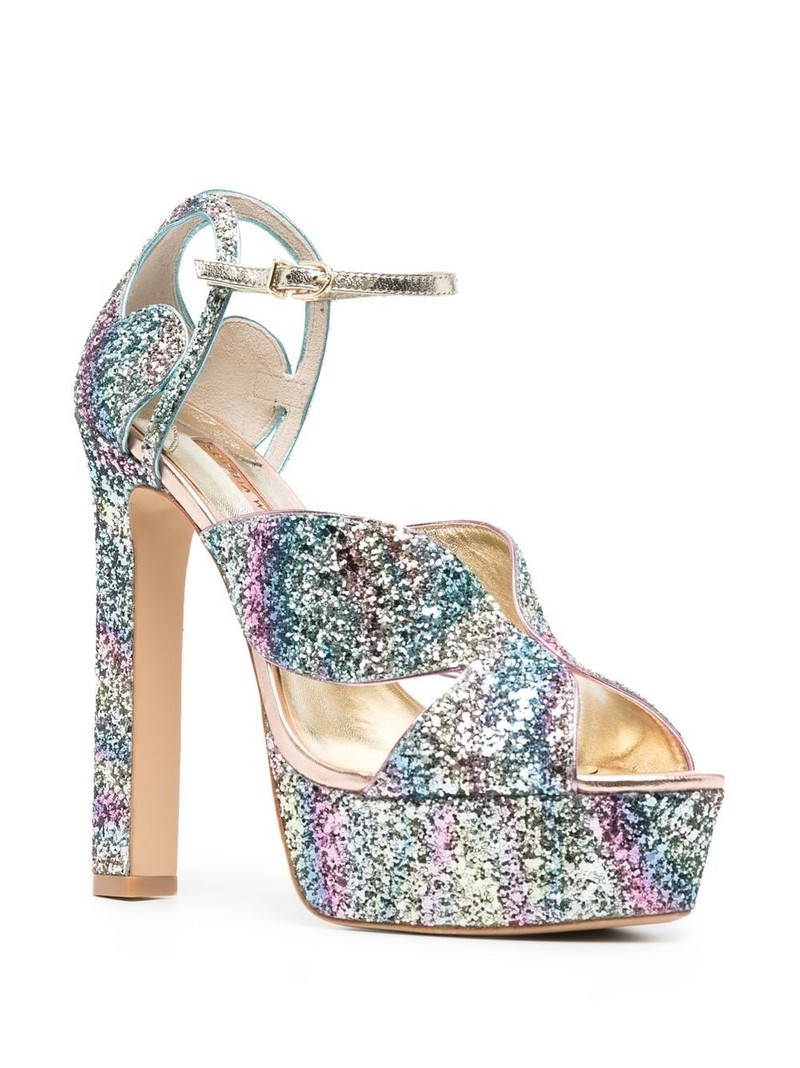 SOPHIA WEBSTER Rita 140mm glitter sandals outlook