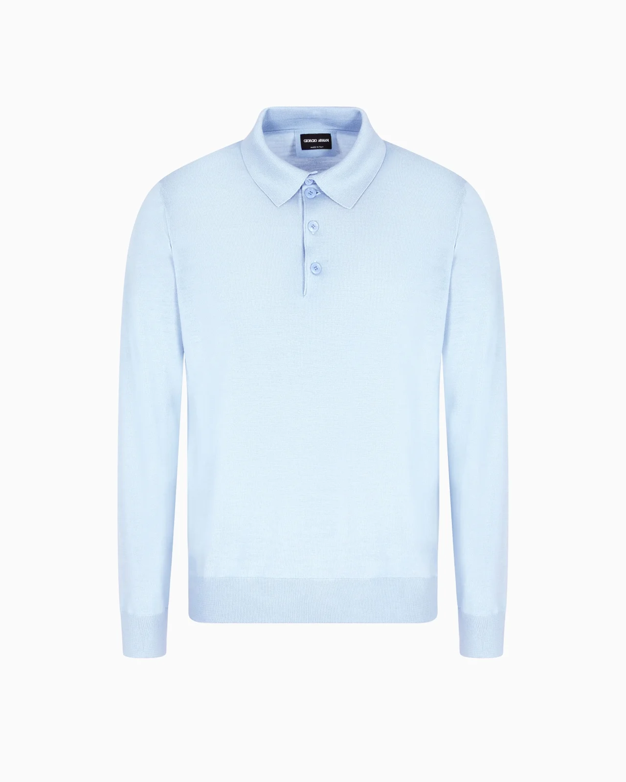 LONG-SLEEVED POLO SHIRT 에 VIRGIN WOOL - 1