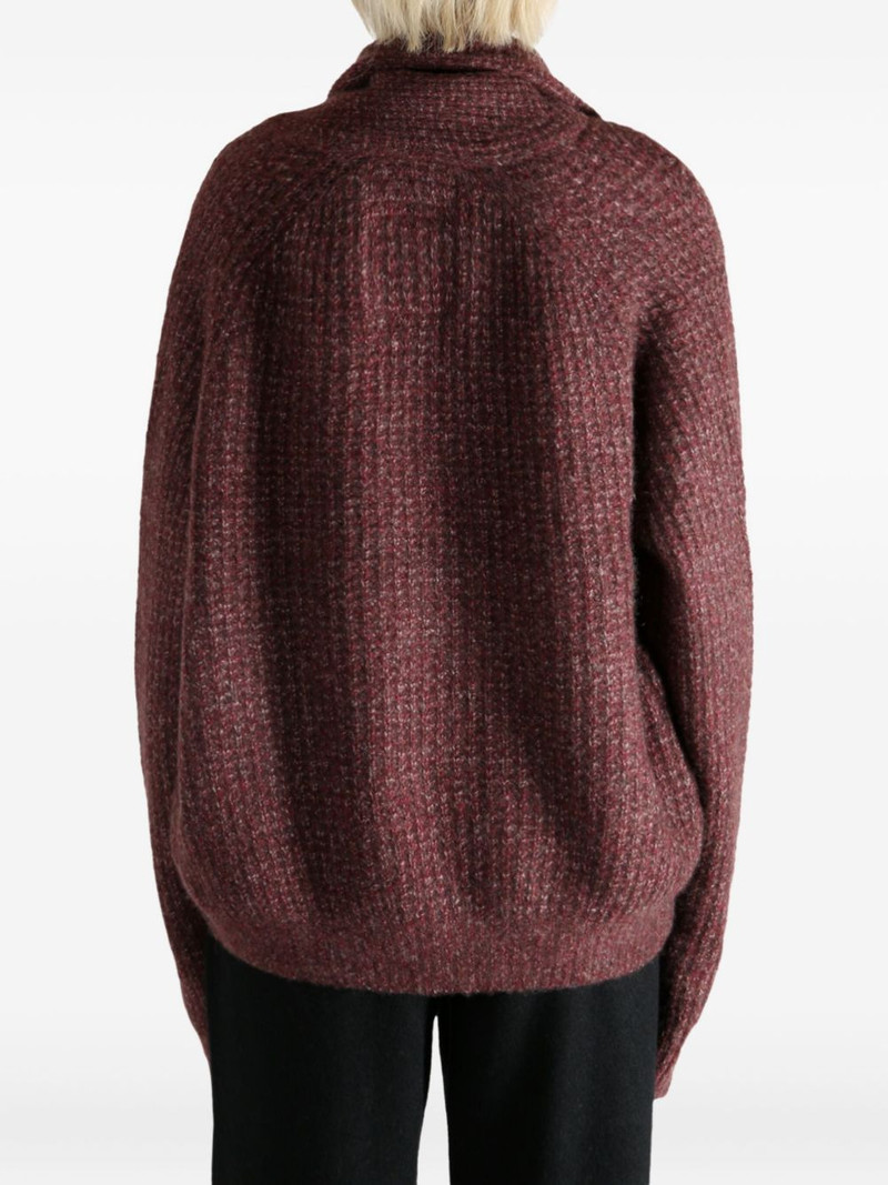 shawl-collar knitted cardigan 4