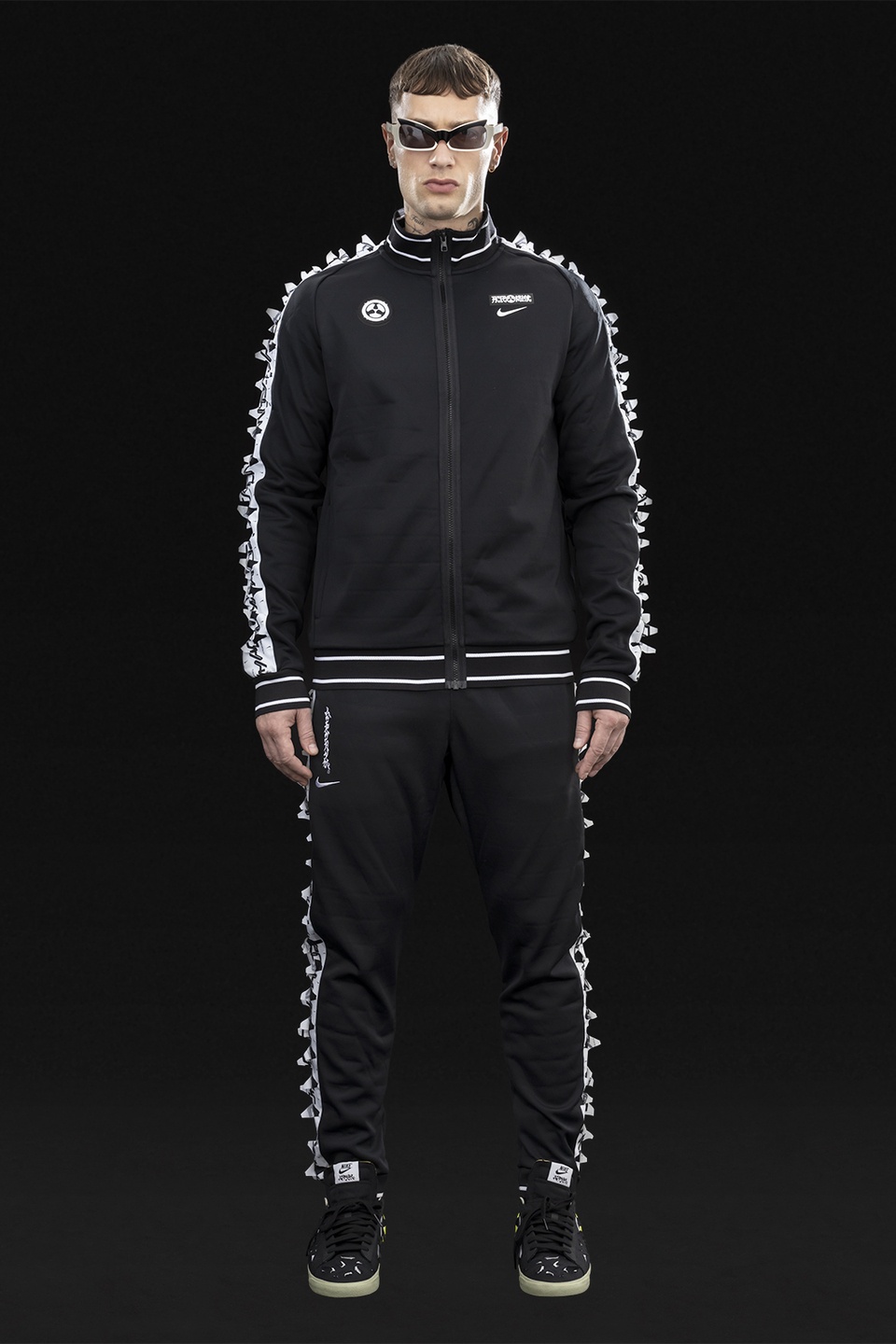 GGG-P1-010 Nike® Acronym® Track Pant Knit Black/White - 5