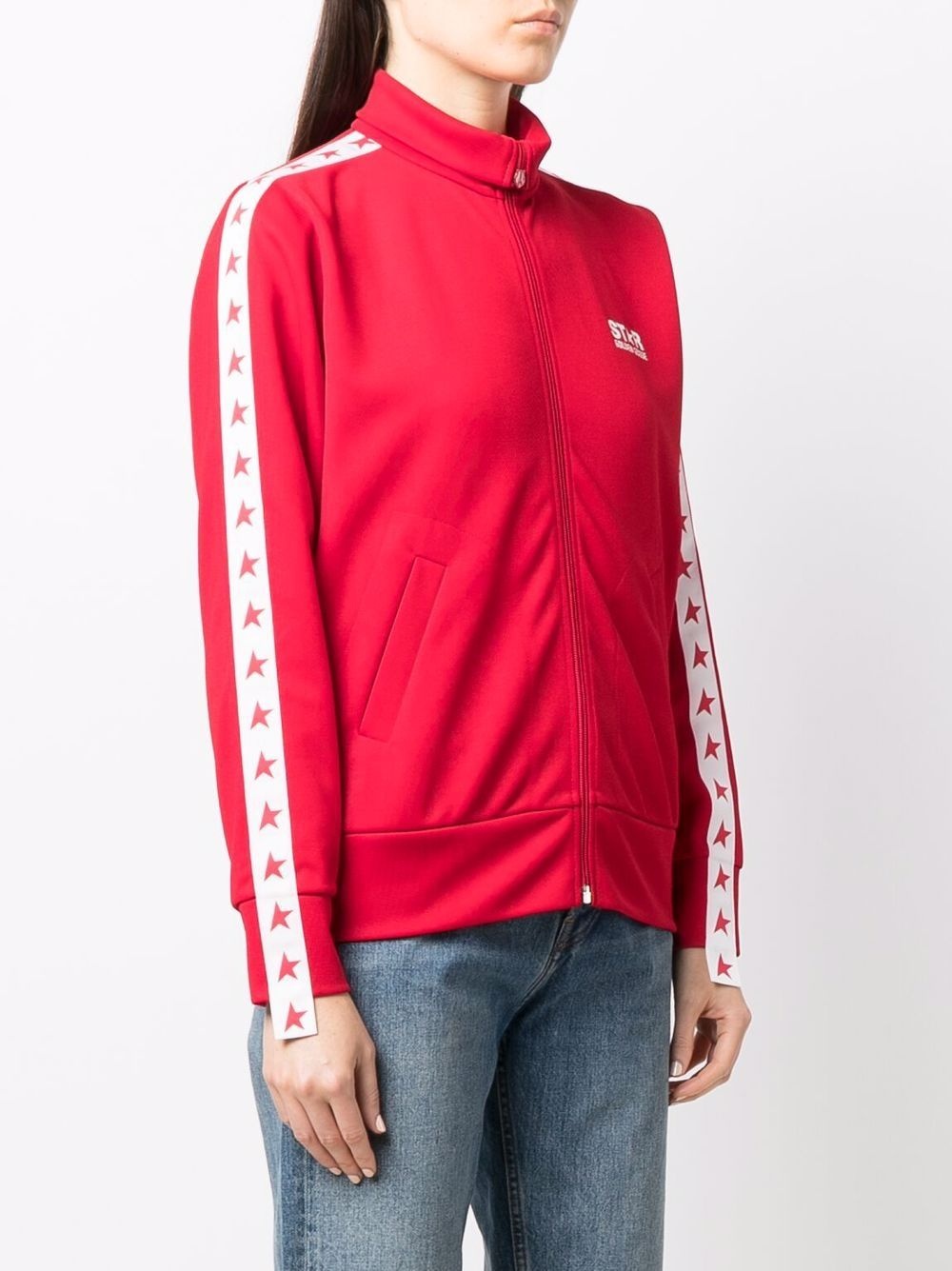 star-print two-tone bomber jacket - 3