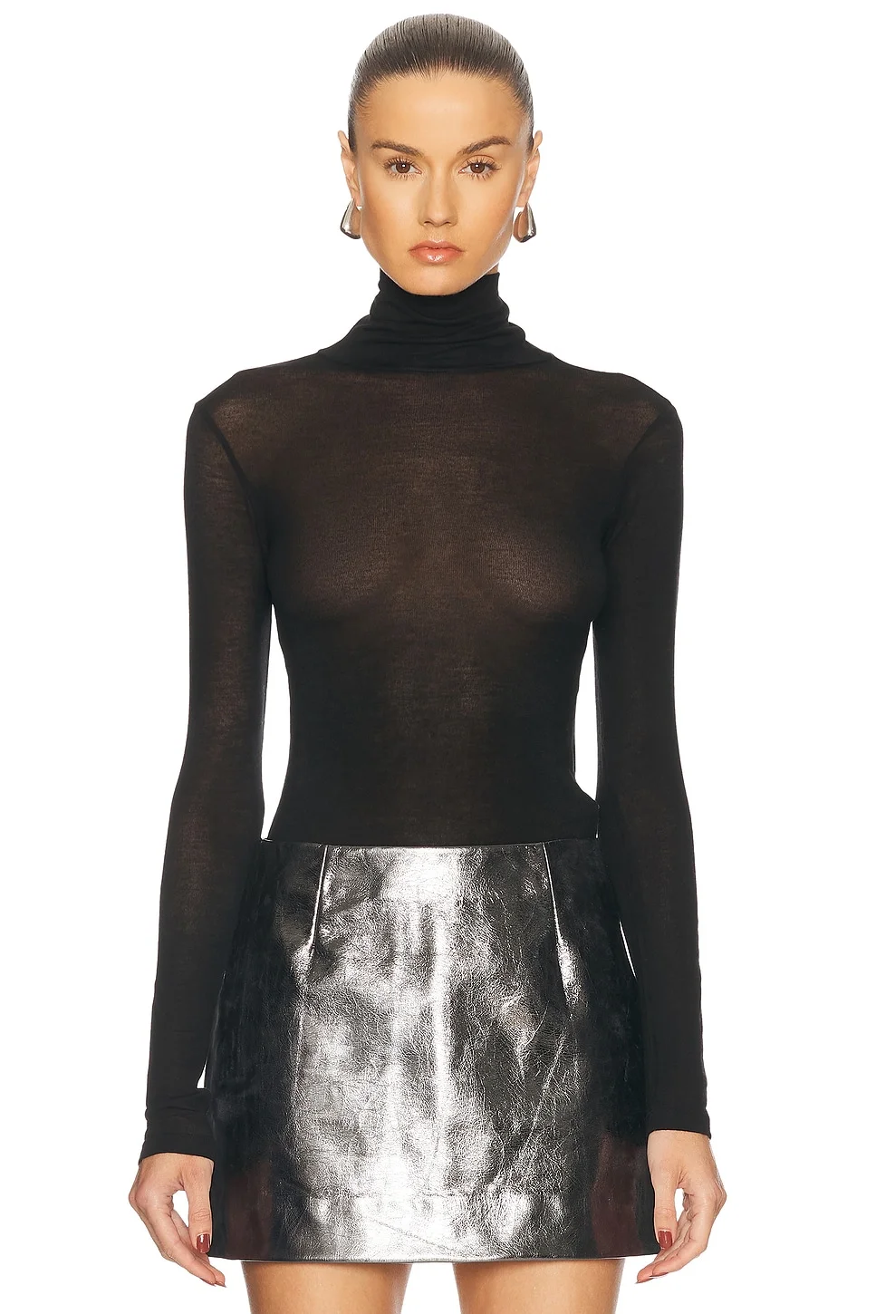 Sheer Jersey Renggli Turtleneck - 1