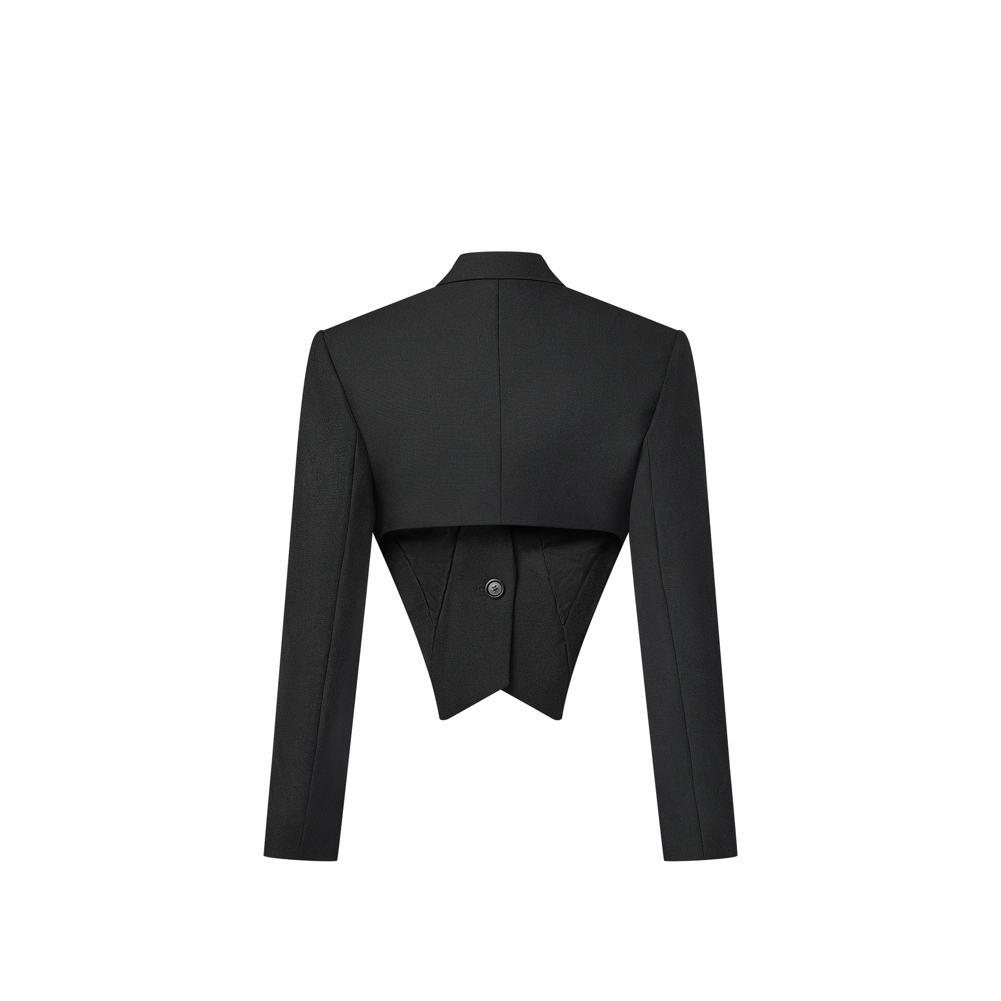 Jewel Button Cropped Blazer - 3