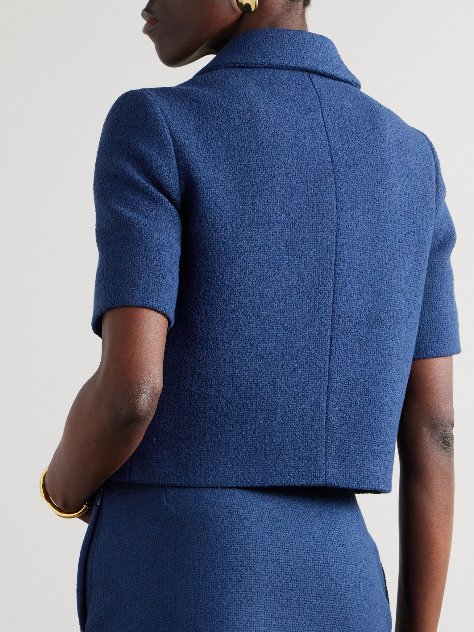 Cotton-blend tweed jacket Midnight blue - 3
