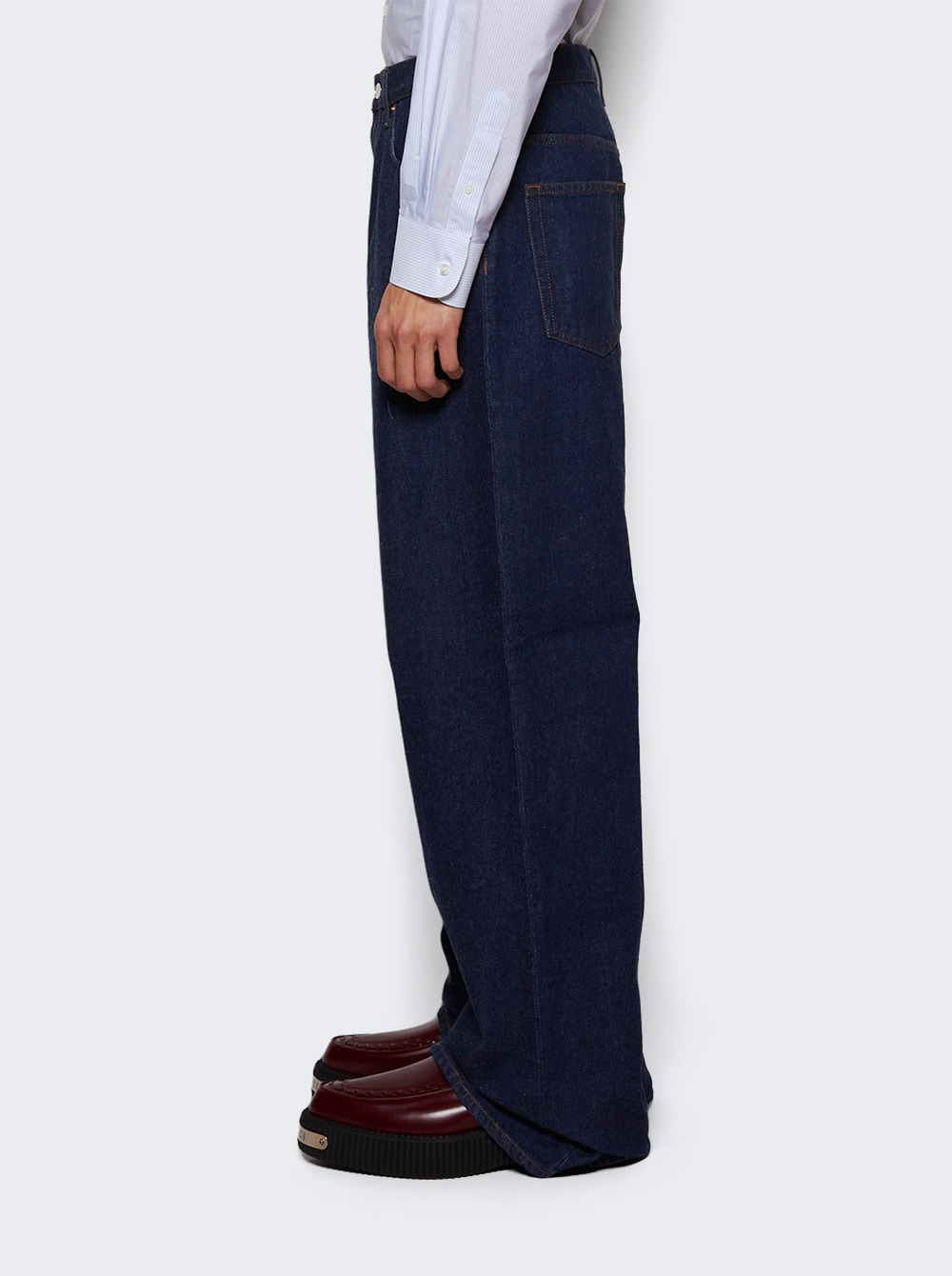 Baggy Denim Pants Dark Blue - 4