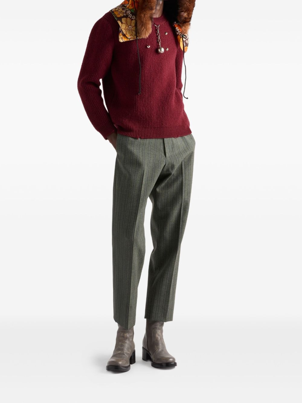 pendantwool crew-neck sweater - 2