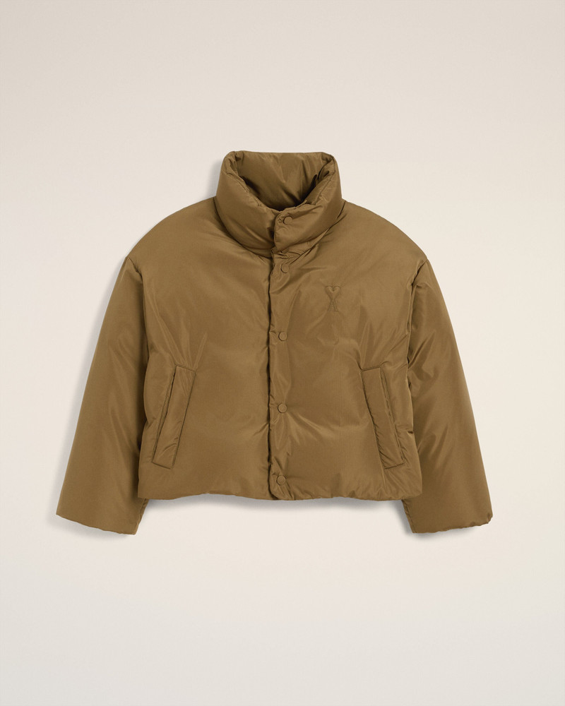 GREEN TAFFETAS AMI DE COEUR DOWN JACKET 1