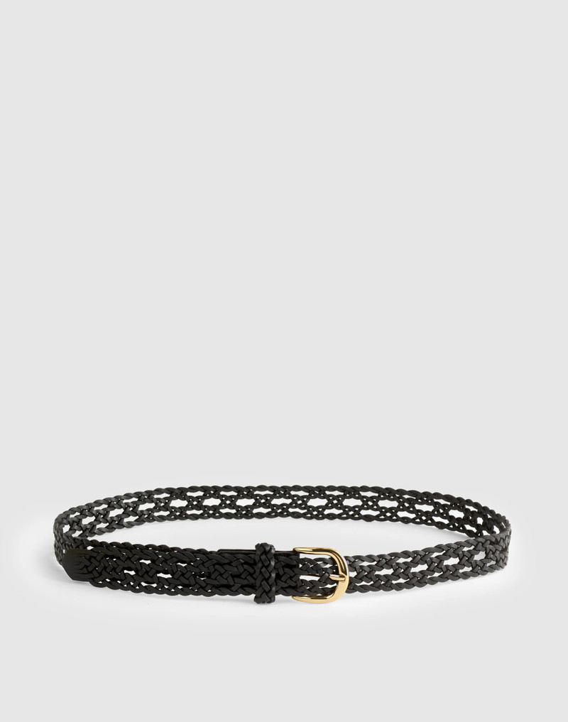 Open-Weave Wide Belt in Leather 1