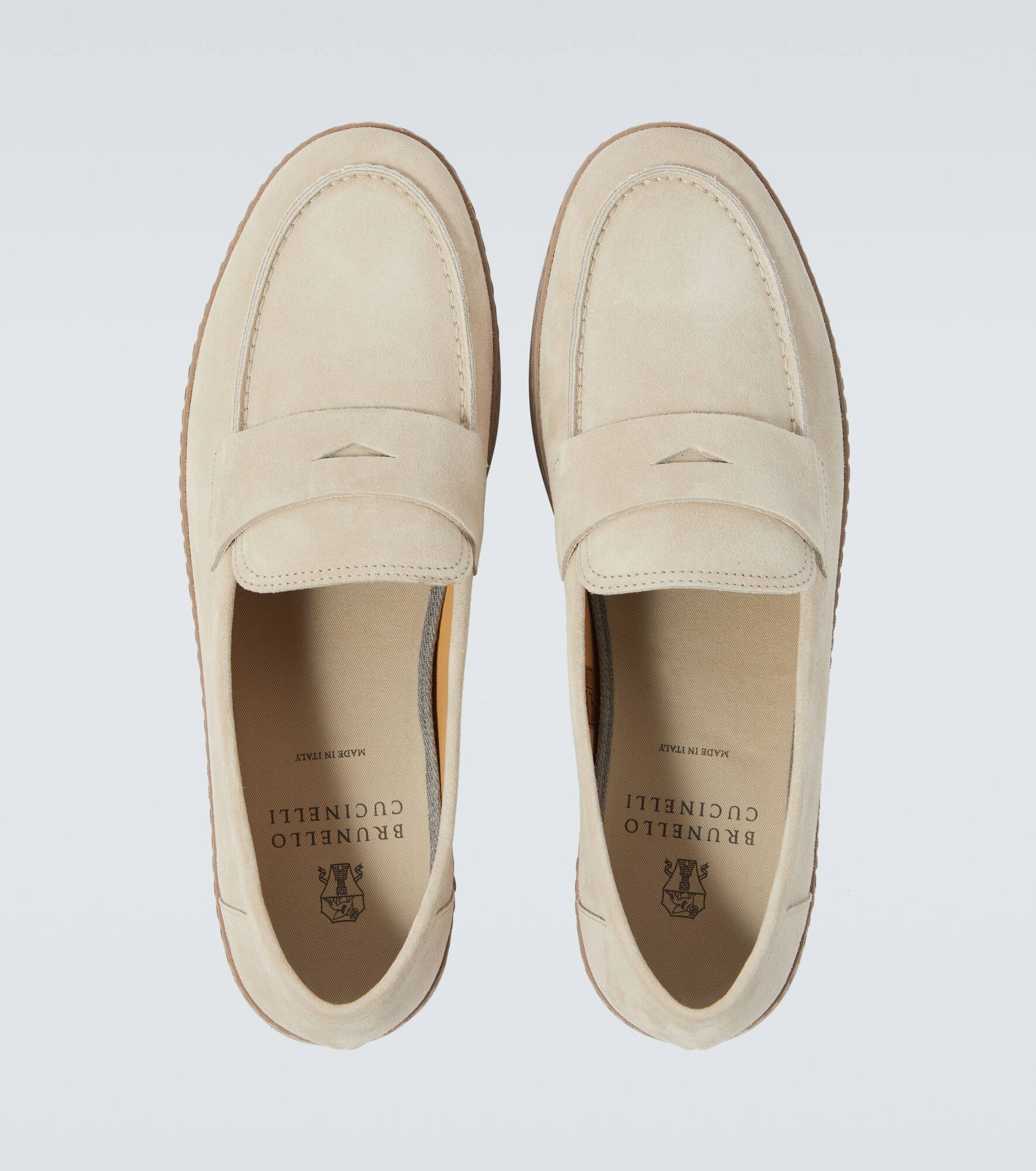 Suede penny loafers - 4