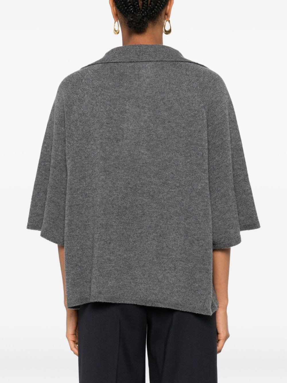 polo-neck short-sleeve top - 4