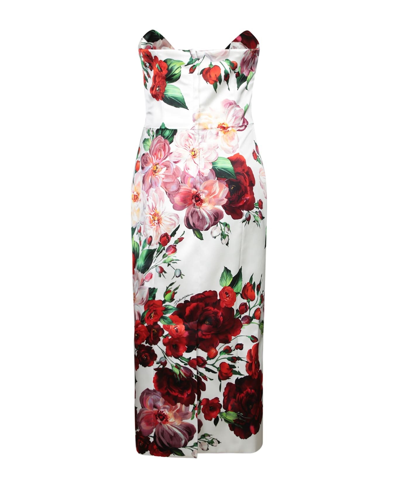 Bustier Midi Dress With Floral Print - 2