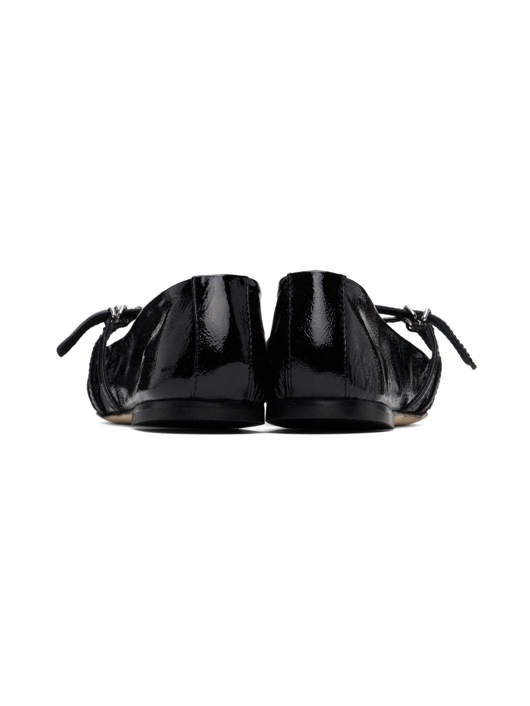 Black Naplak Ballerina Flats - 2