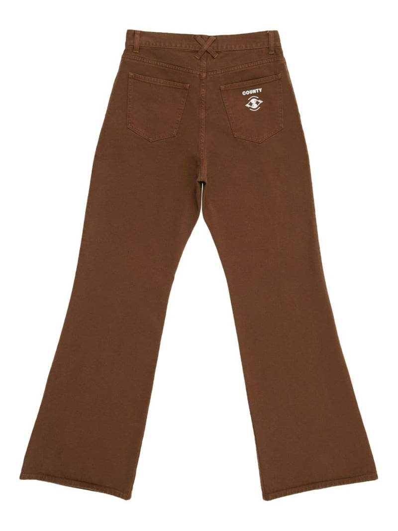 Marcelo Burlon County Of Milan logo-print flared jeans outlook