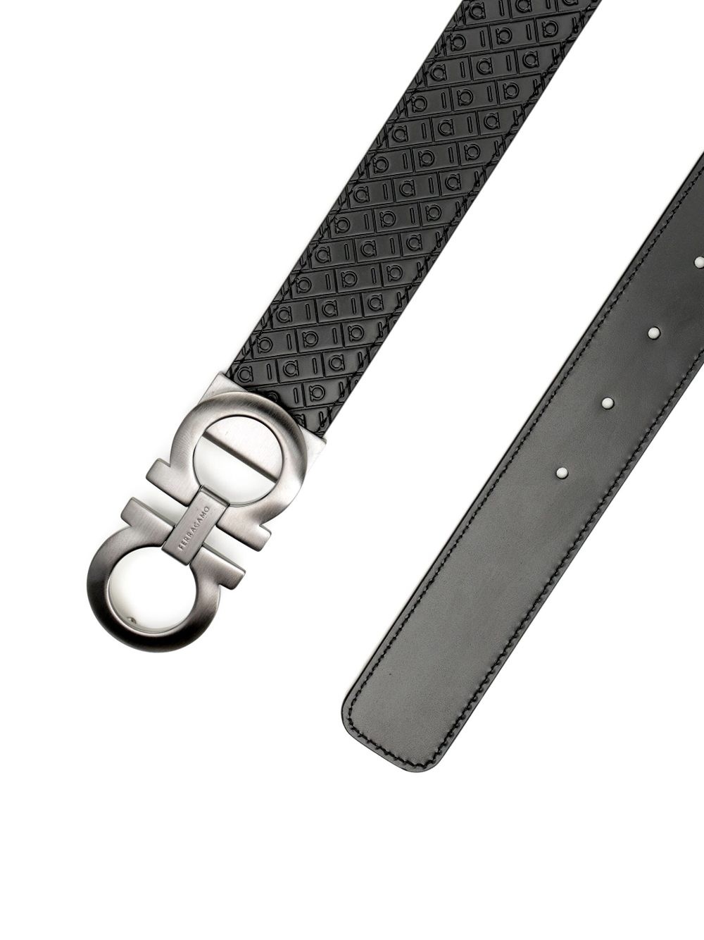 logo-buckle belt - 2