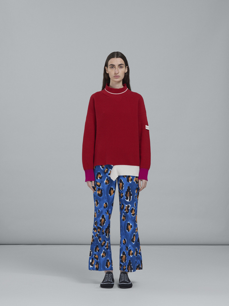 Marni FELINE TWIST PRINT SABLÈ PANTS outlook