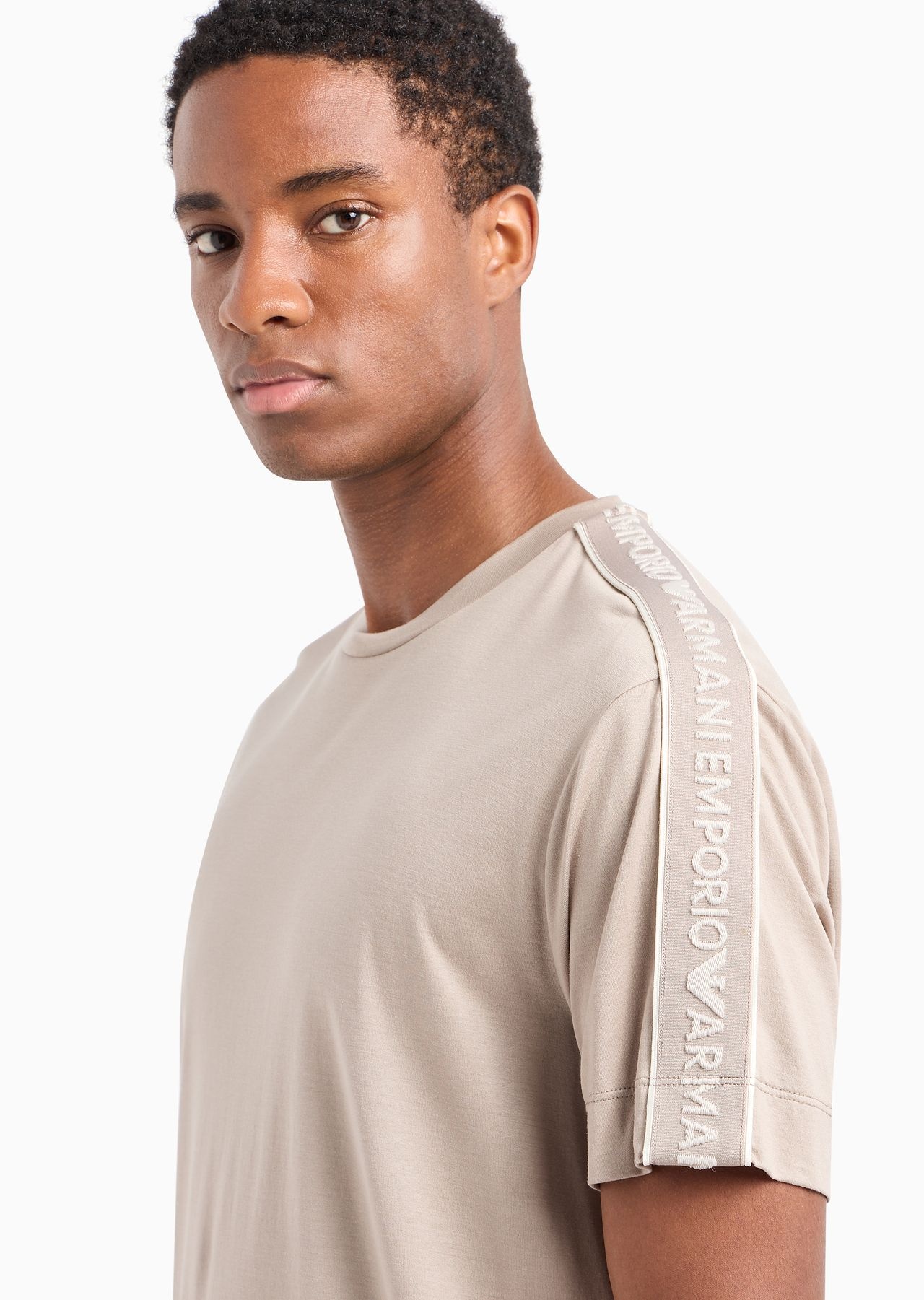 ASV Lyocell-blend jersey T-shirt with embossed logo tape - 5