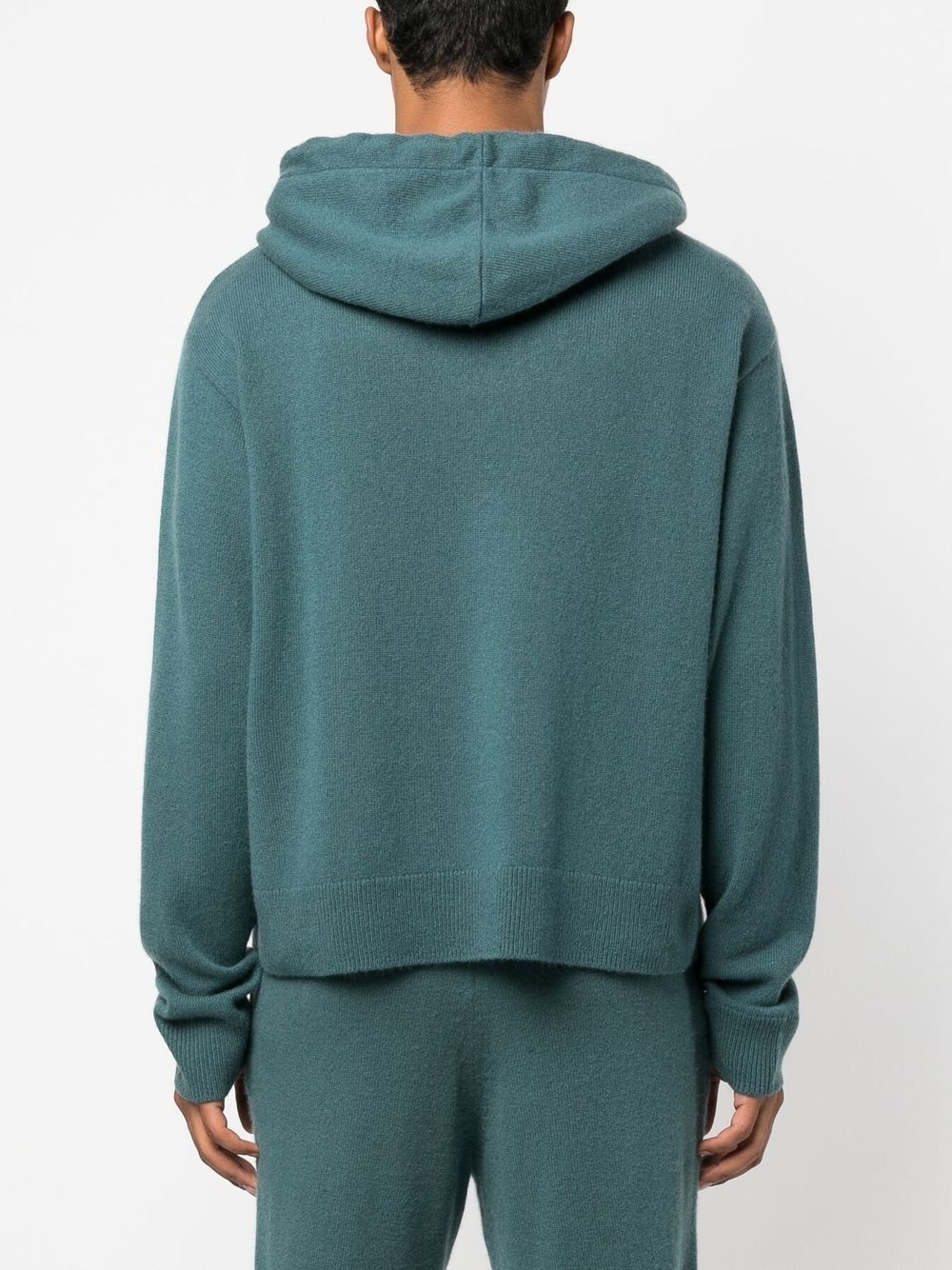 embroidered-logo cashmere hoodie - 4