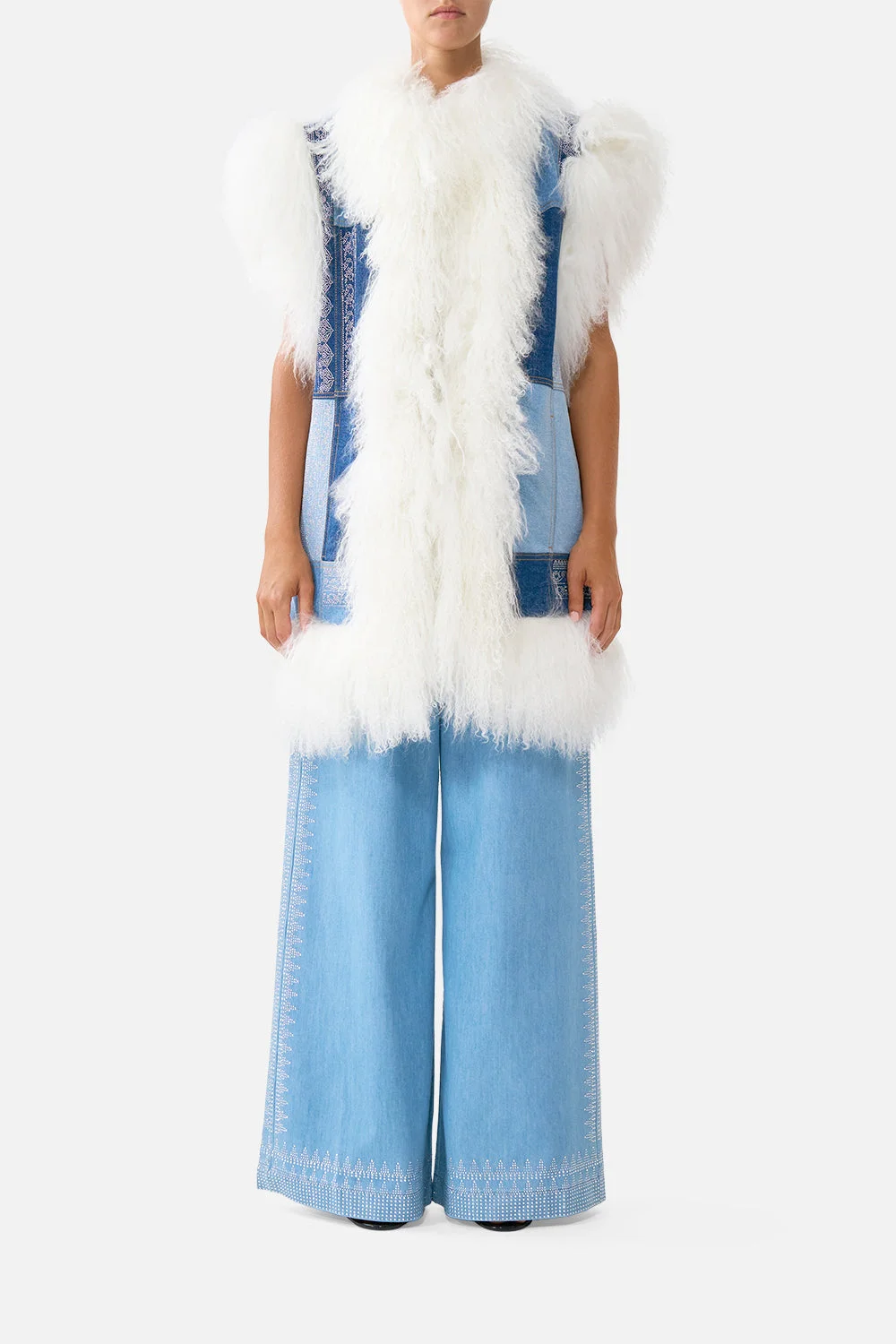 OVERSIZED FAUX FUR GILET - 1