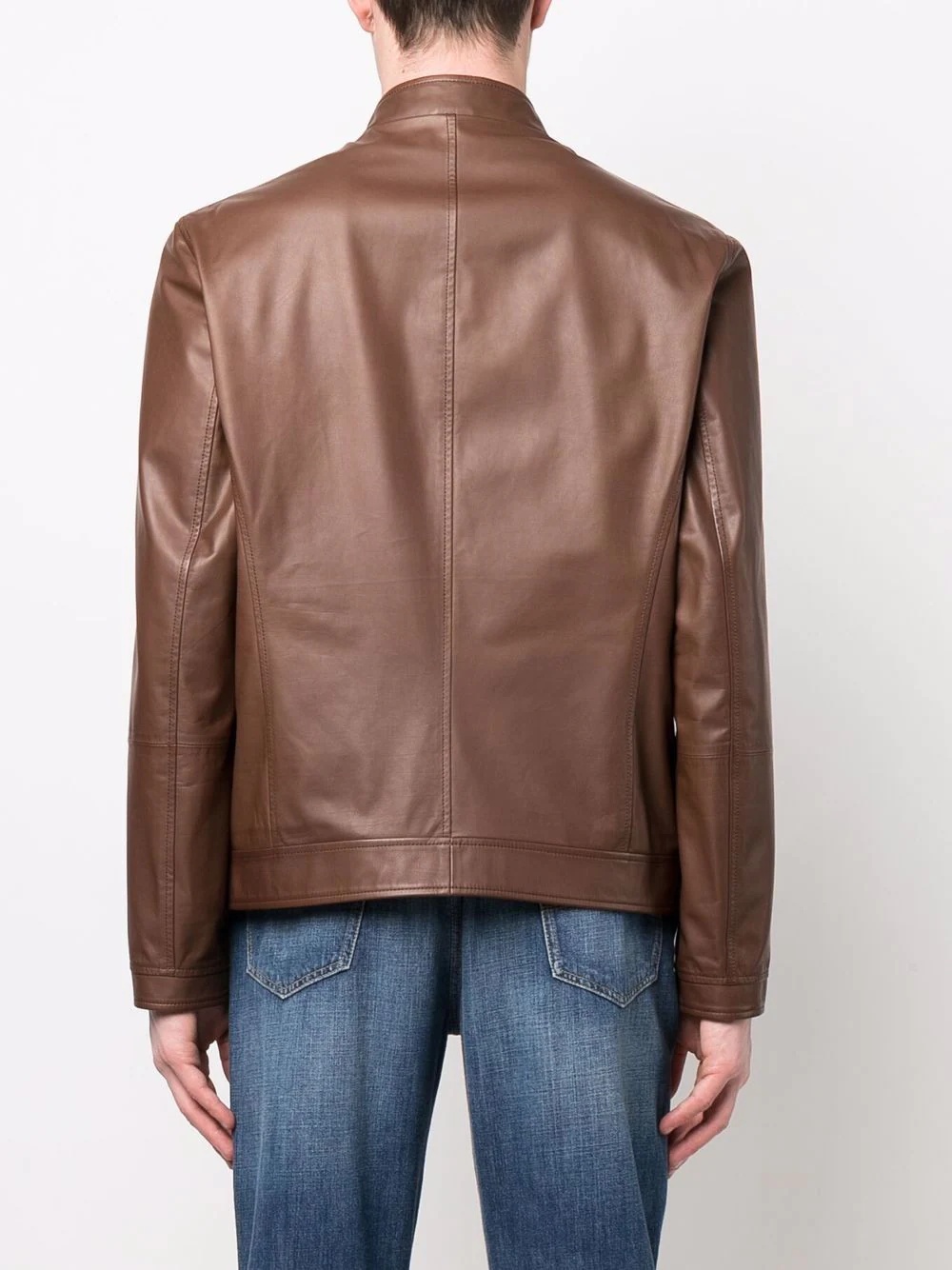 classic leather jacket - 4