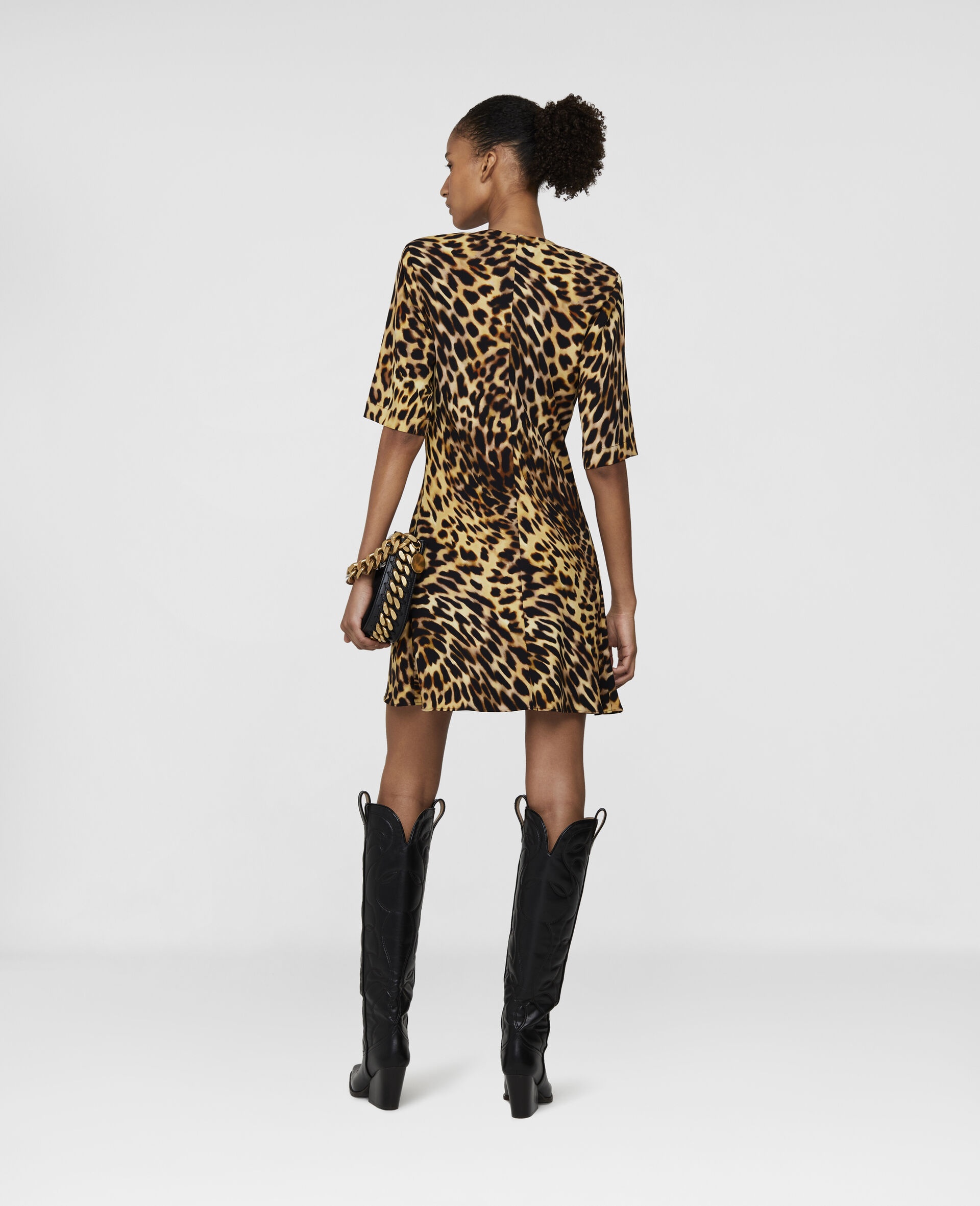 Falabella Chain Cheetah Mini Dress - 3
