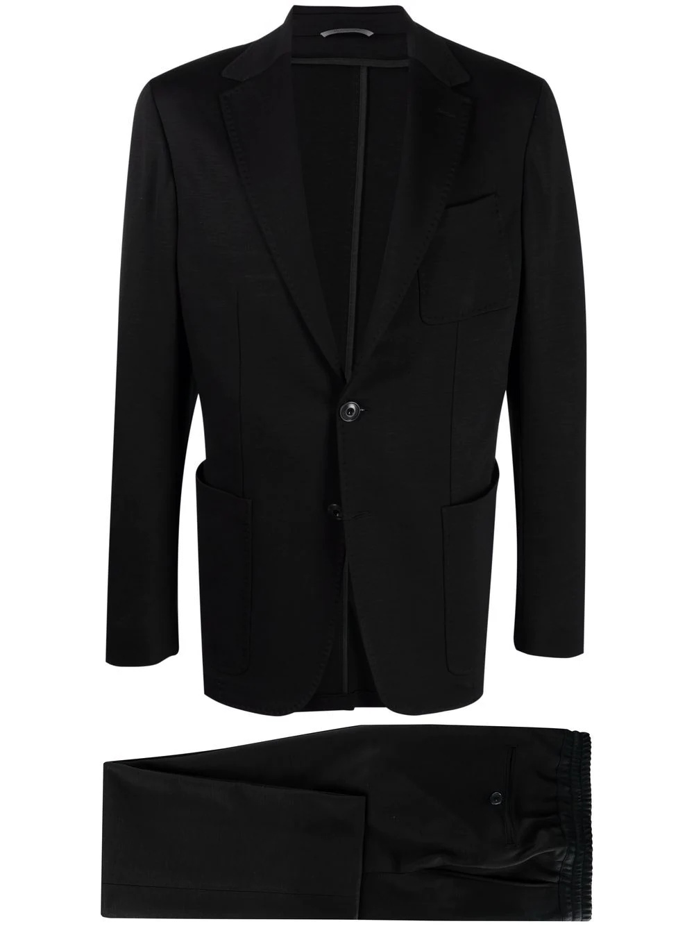 wool-jersey single-breasted suit - 1