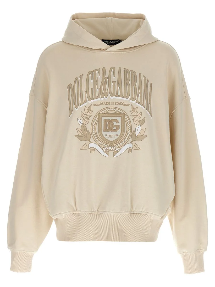 Dolce & Gabbana Cream Cotton Sweatshirt - 1