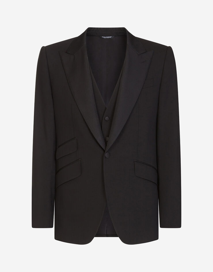 Sicilia-fit tuxedo suit in stretch wool - 3