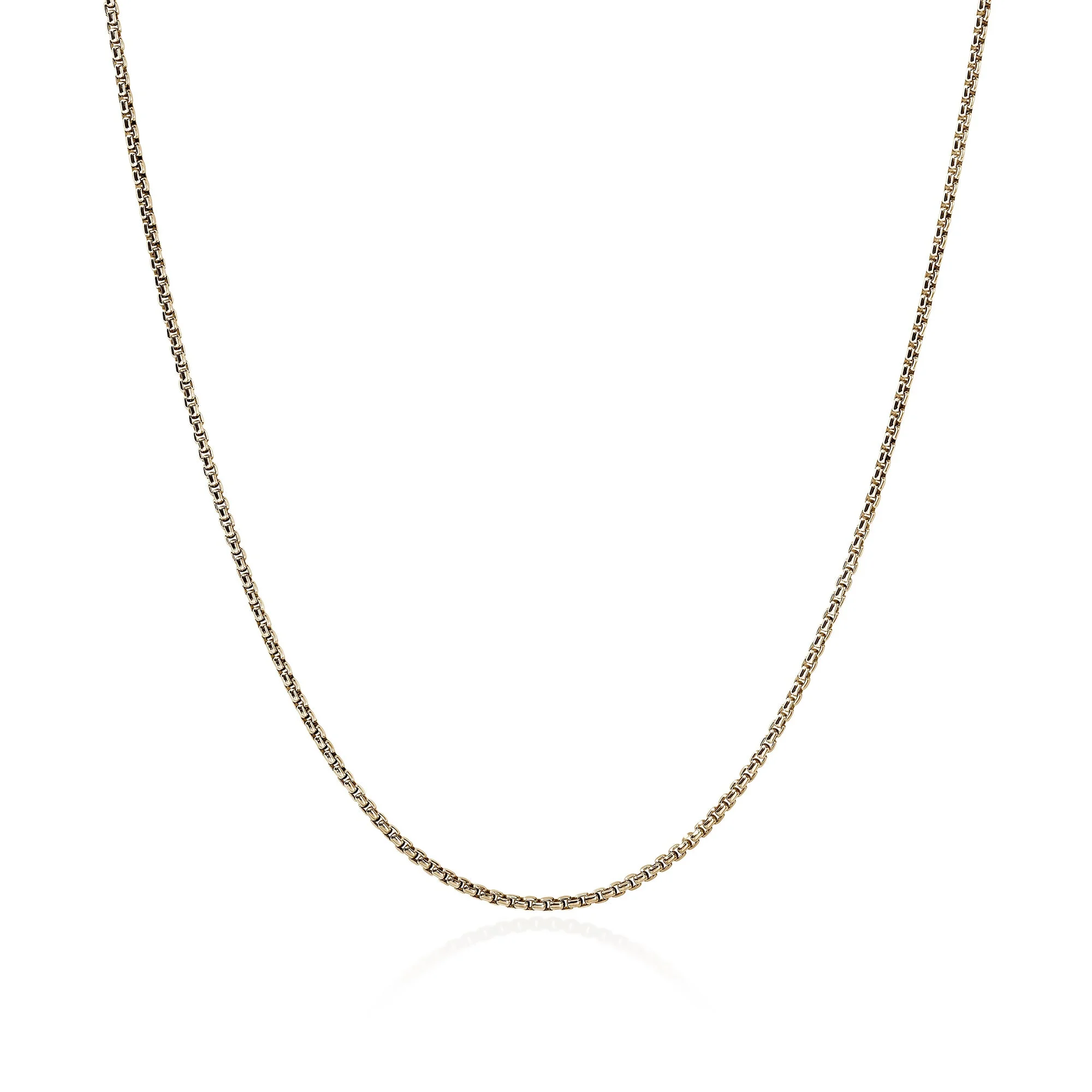 Box Chain Necklace, Gold, 1.6MM - 1