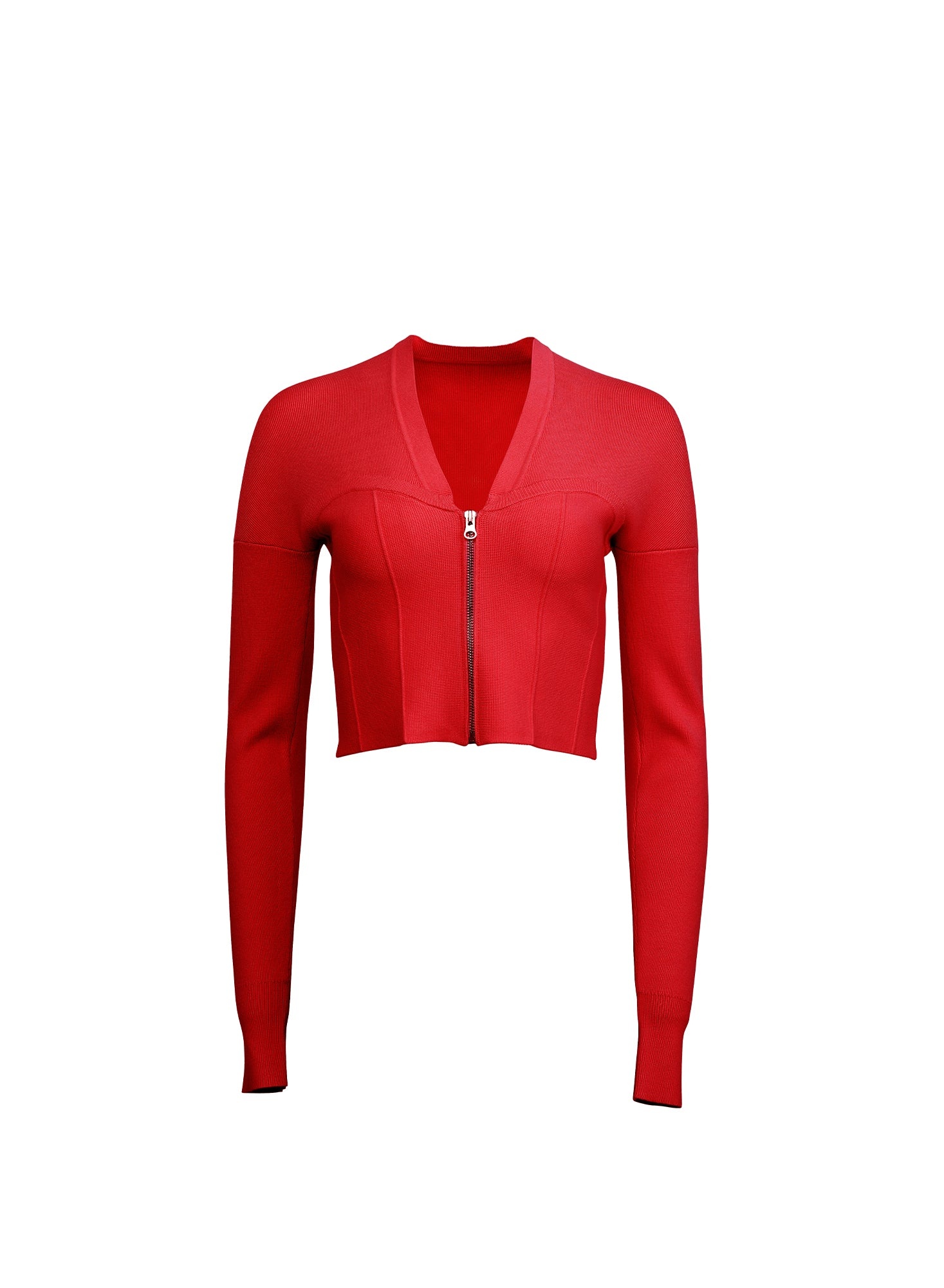 Knit Zip Bustier Cardigan - 2