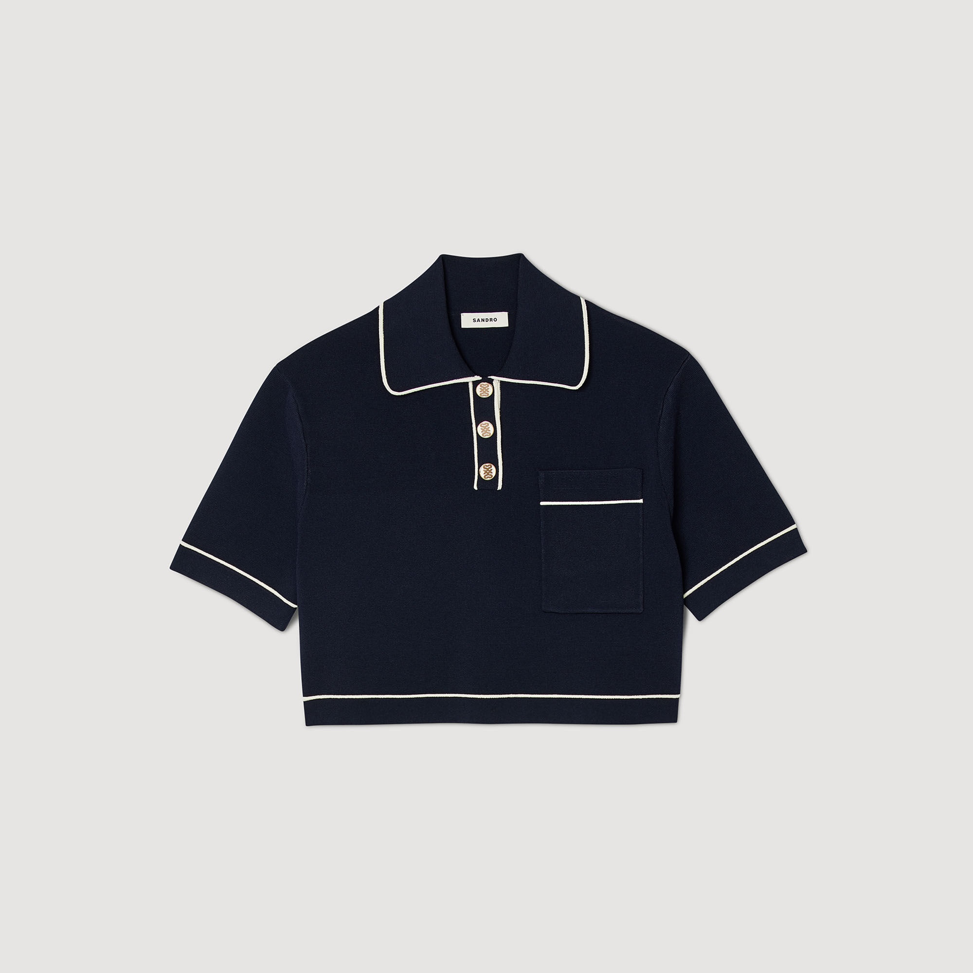 CROPPED POLO-NECK JUMPER - 1
