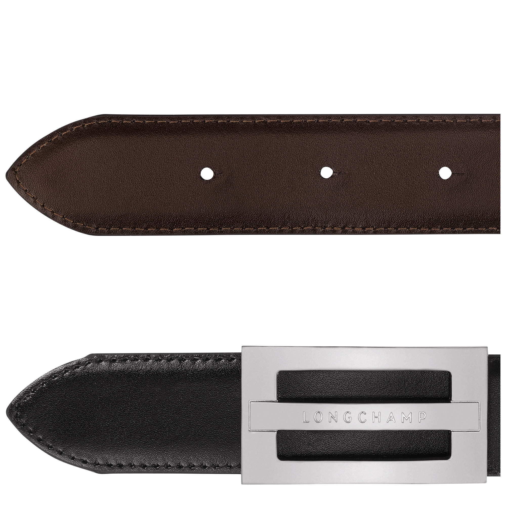 Delta Box Men's belt Black/Mocha - Leather - 2