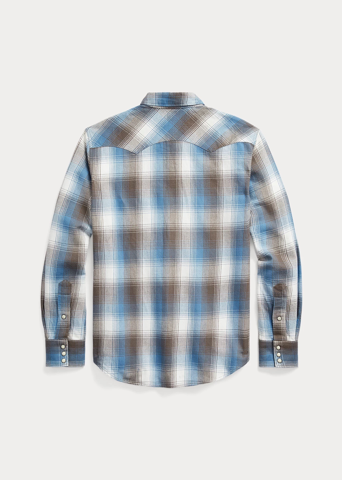 Slim Fit Plaid Twill Western Shirt - 2