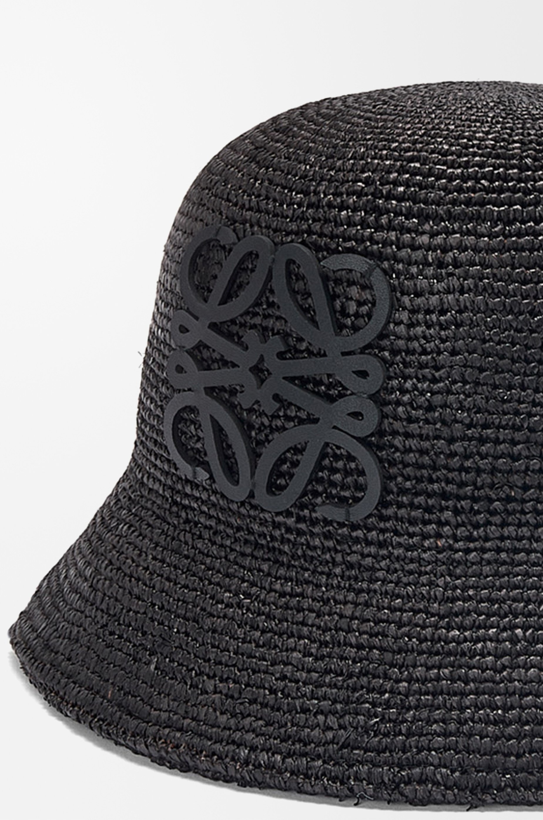 Bucket hat in raffia and calfskin - 5