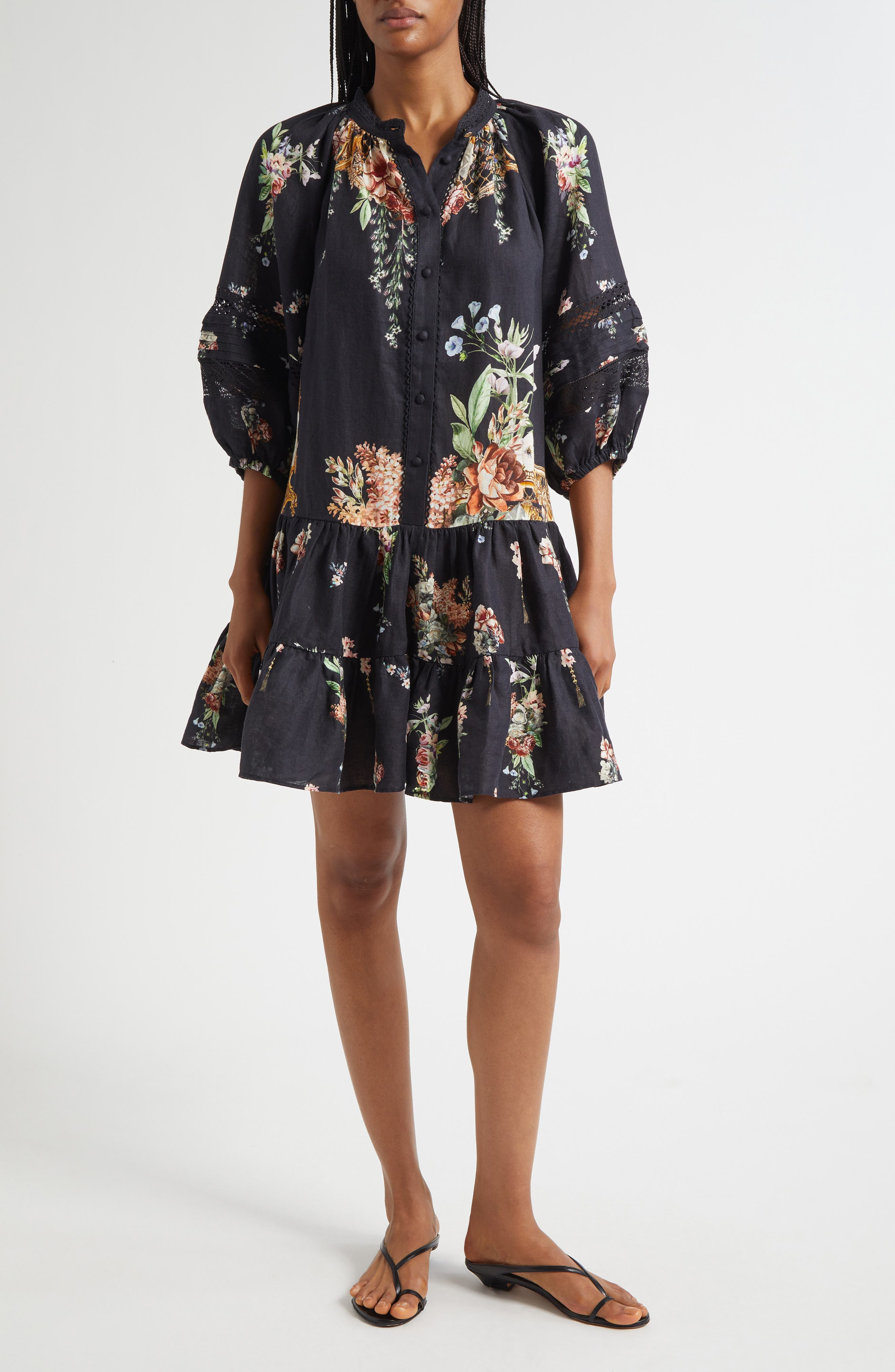 Camilla Noble Endeavors Puff Sleeve Linen Shirtdress at Nordstrom - 1
