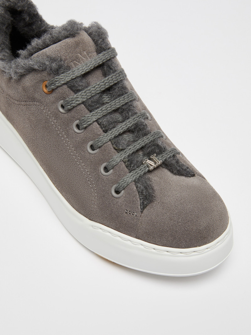TMAXI2 Sneakers in suede and wool and alpaca Teddy fabric 4