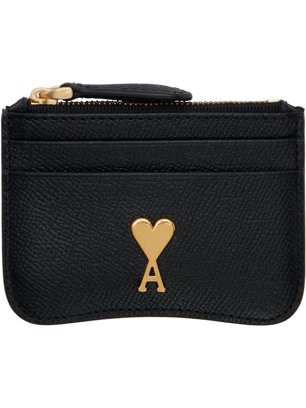 Black Paris Paris Zipped Card Holder - 1