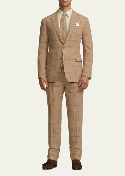 Ralph Lauren Men's Kent Classic Windowpane Cashmere Suit outlook