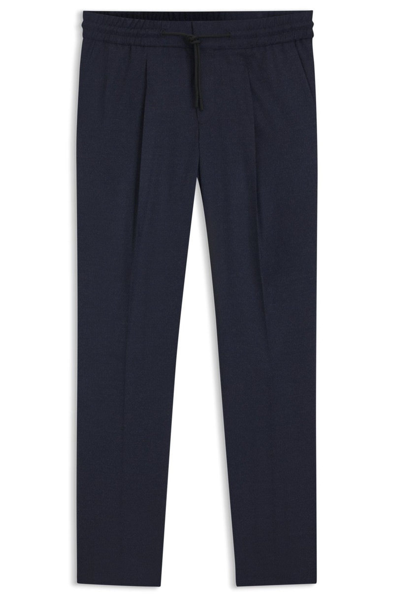 MELANGE SLIM-FIT TROUSERS IN STRETCH FLANNEL 1