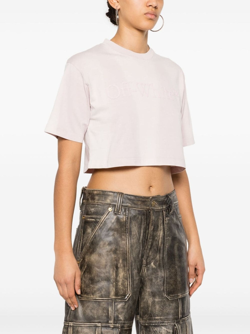 rubberised-logo cropped T-shirt 3