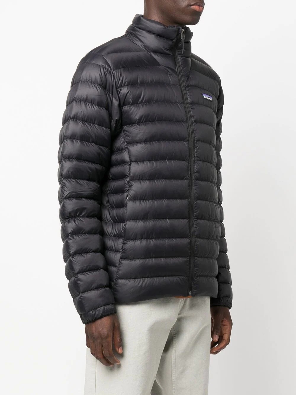 logo-patch padded jacket - 5